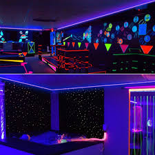 16 4ft Led Uv Black Light Strip Kit 24w Flexible Blacklight Fixtures Icreating