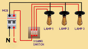 Wiring diagram 2 way switching of a lighting circuit using the 3 plate method connections explained. Electrical House Wiring 3 Gang Switch Wiring Diagram Connection Youtube