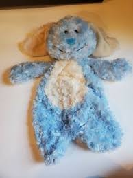 Baby Ganz Flat A Pat Blue Puppy Lovey Security Blanket Euc
