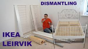 The slats had to be individually inserted and there was little. Ikea Leirvik Bed Frame White Luroy Dismantling Youtube