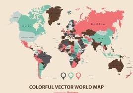 Search for any place of the world map. Colorful World Map Vector Free Vector Download 351715 Cannypic