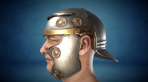 Roman helmet and head sculpt