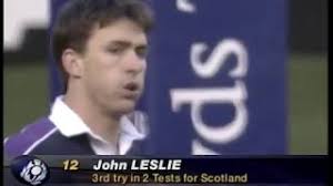 John Leslie scores the fastest ever international try in 1999