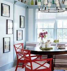 Bedroom and bath, dining room and office, website and business cards, eyeglasses and my favorite things to wear … that gorgeous softly worn and faded color captured in the beauty of sea glass collected along the years ago i painted my dining room red and now it makes me want to cry. Red Light Blue Kitchen Table Light Blue Kitchens Red Dining Chairs Blue Kitchen Tables