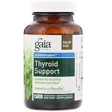 Gaia Herbs لدعم الغدة الدرقية 120 كبسولة نباتية سائلة Gaia Herbs Thyroid Support Healthy Thyroid