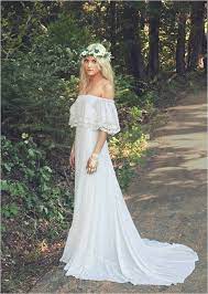 Bohemian Forest Themed Wedding Ideas Boho Bridal Gowns Woodland Wedding Dress Sheath Wedding Dress Lace