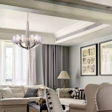 Alice House 22 5light E26 Large Chandelier Brushed Nickel Modern Style Traditional Hanging Pandent Large Chandeliers Pendant Light Fixtures Living Dining Room