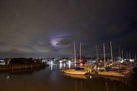 Newport Marina as the storm rolled in
