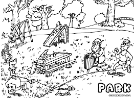 Does he know the names of any of the structures? Park Coloring Page Coloring Home