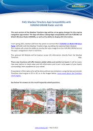 maxsea timezero app compatibility with furuno drs4w radar