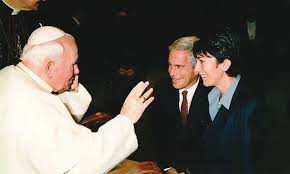 Jeffrey Epstein and Ghislaine Maxwell blessed by Pope John Paul II