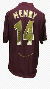Maybe you would like to learn more about one of these? Thierry Henry Signed Arsenal Shirt Redcurrant Unframed Maillot Arsenal 2006 Png Arsenal Png Free Transparent Png Images Pngaaa Com