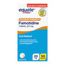Equate Maximum Strength Famotidine Tablets 20 Mg Acid Reducer For Heartburn Relief 50 Count Walmart Com Walmart Com