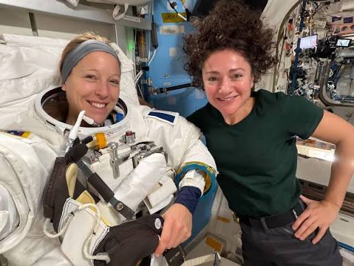 ESA - Sophie Adenot prepares for her first spacewalk