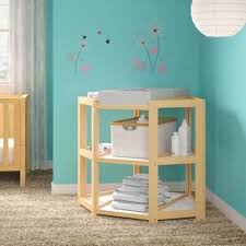 Zoomie Kids Carner Diaper Corner Baby Changing Table With Pad Zoomie Kids Baby Changing Table Changing Table Changing Table Topper