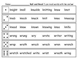 Learn which groups of words in english have silent letters, and how to pronounce these tricky words! Roll And Read Silent Letters Kn And Wr 2 Games Roll And Read And 4 In A Row Reading Words First Grade Lessons Word Study