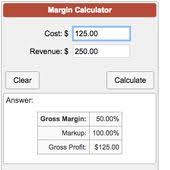 Calculate Gross Margin On A Product Cost And Selling Price Including Profit Margin And Mark Up Percenta Cost Accounting Financial Calculators Online Calculator
