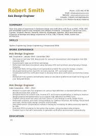 asic design engineer resume samples