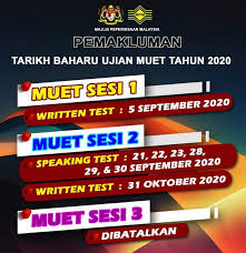 Semakan keputusan muet sesi julai 2018. Mppuitmkelantan On Twitter Info Majlis Perwakilan Pelajar Sesi 2019 2020 Makluman Tarikh Baharu Ujian Muet Tahun 2020 Merujuk Perkara Di Atas Kementerian Pendidikan Malaysia Kpm Telah Menjadualkan