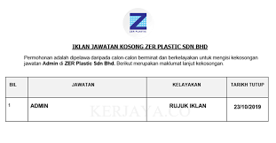 Malaysia rubber & plastics ,malaysia plastic raw materials. Zer Plastic Sdn Bhd Kerja Kosong Kerajaan