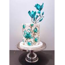 Image May Contain Plant Turquoise Cake Cake Decorating Kits Painted Cakes