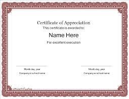 Once you pick a certificate, you can swap out the background to one people feel good when they receive a certificate of appreciation. Certificate Template Of Appreciation Templates At Allbusinesstemplates Com