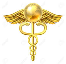 Un Symbole Médical Concept De Caducée Globe D'un Médecin Ou ...