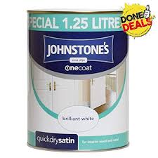 Johnstones Quick Dry Satin Brilliant White 1 25l 303929