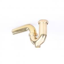 p trap bright cast brass 1 1/2 w/clean