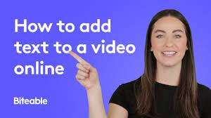 How to add words to a video. Add Text To Video Biteable