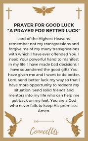 When i first got on the web many years, ago it seemed that no one on the web thought. 11 Powerful Prayers For Good Luck Connectus