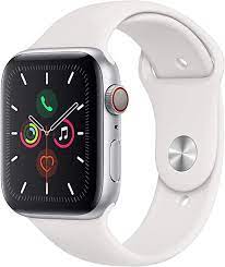 Apple watch is a line of smartwatches produced by apple inc. Apple Watch Series 5 Gps Cellular 44 Mm Aluminiumgehause Silber Sportarmband Weiss Amazon De Alle Produkte
