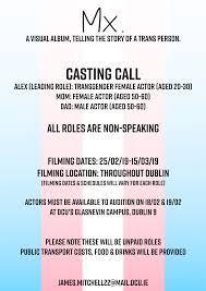 Try to stay confident and do your best. Casting Call For A Visual Album The Gaiety School Of Acting