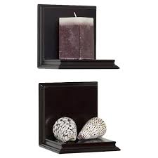 Ashburn regal walnut wooden and metal decorative wall shelf set of 3. Woodland Home Decor Sconce 2 Wall Shelf Set Reviews Wayfair