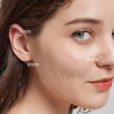 14k Gold What Gauge Is My Nose Ring 14k Yellow Gold Synthetic Opal Ball  Nose Ring