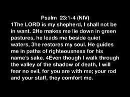 Psalm 23 Niv Mw Oct Scriptures About Fear Psalms Scripture Of The Day