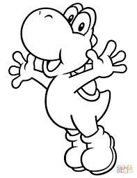 Depending on the fruit it has eaten, the yoshi will be one of three colors: Pin On My Best Coloring Pages