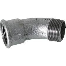 Plug cast iron plain end long pattern southern code cleanout with raised head (low square) for dwv. Malleable Cast Iron Fitting Galvanised No 40 Long Elbow I E 45 O 1 2