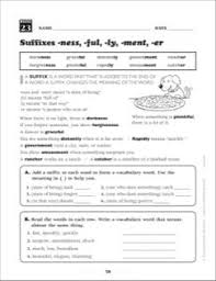 Suffixes Ness Ful Ly Ment Er Grade 3 Vocabulary Packet Printables Suffix Vocabulary Cloze Activity