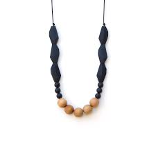 Joan Wood Silicone Necklace Black By Loulou Lollipop Teething Necklace For Mom Silicone Teething Necklace Silicone Necklace