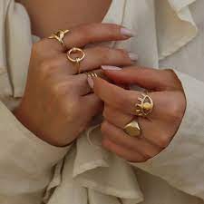 Evil Eye Ring Gold Plated Ring Boho Ring Gothic Ring Casual Ring Statement Ring Unique Good Luck Ring Wide Ring Valentines Gifts In 2021 Evil Eye Ring Gold Boho Rings Casual Rings