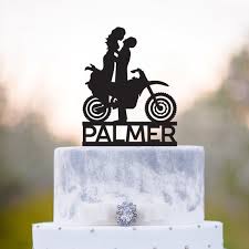 Weitere ideen zu motocross kuchen, motorrad torte, torten. Dirt Bike Braut Und Brautigam Hochzeitstorte Topper Motorrad Etsy