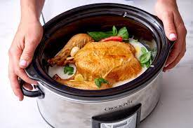 How To Cook A Whole Chicken In Coconut Milk In The Slow Cooker Recipe Chicken Slow Cooker Recipes Cooking With Coconut Milk Chicken Recipes