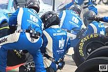 Considering how heavy the tires are and how valuable speed is, athletic conditioning is. Pit Stop Wikipedia