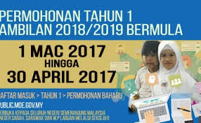 Pendaftaran murid tahun 1 ambilan 2020 dan 2021 boleh dibuat secara online bagi semenanjung malaysia. Pendaftaran Murid Tahun 1 Ambilan 2018 Dan 2019 Secara Cute766