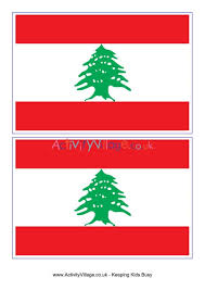 The green cedar (lebanon cedar) in the middle touches each of the red stripes and its width is one third of the width of the flag. Lebanon Flag Printable