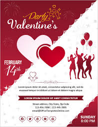 The main advantage is that you don't have to spend money on design, as this nice template with customizable layers is free. 14 Valentines Day Templates For Ms Word Cards Flyers Invitations Brochures Tickets And Menus Office Templates Online