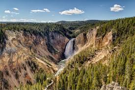 The grand canyon of the yellowstone and its iconic upper and lower falls. Photo Lower Yellowstone River Falls Yellowstone National Park Wyoming Free Pictures On Fonwall