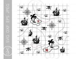 Klicke auf den button druckvorlage kostenlos gestalten und gebe auf der nächsten seite einen text ein. Piraten Schatz Karte Svg Wiederholbare Piraten Karte Etsy