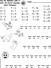 Halloween Abc Code Halloween Worksheets Halloween Classroom Activities Halloween Activities